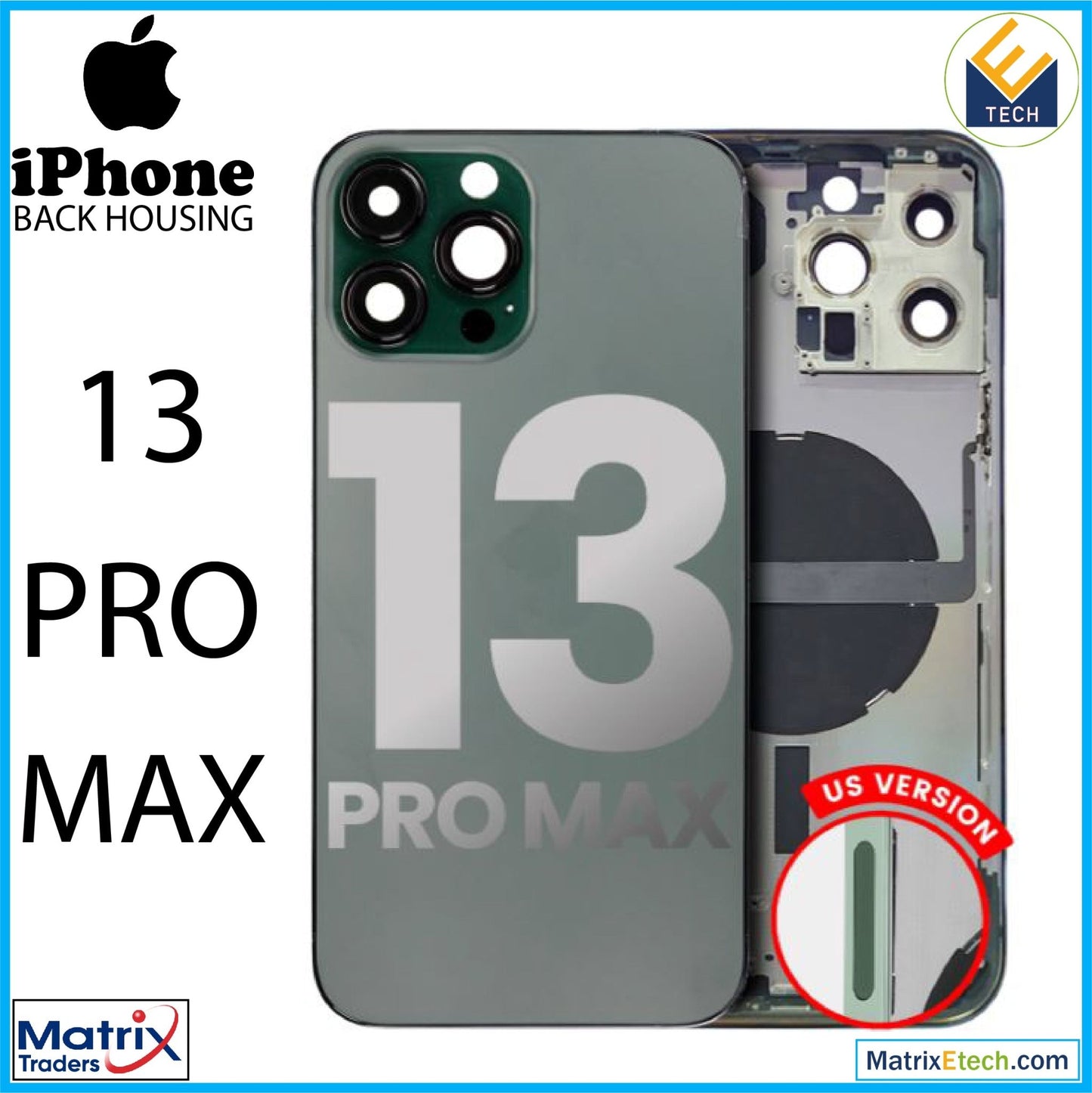 iPhone 13 Pro Max Back Housing W Small (US Version) - Matrix Traders