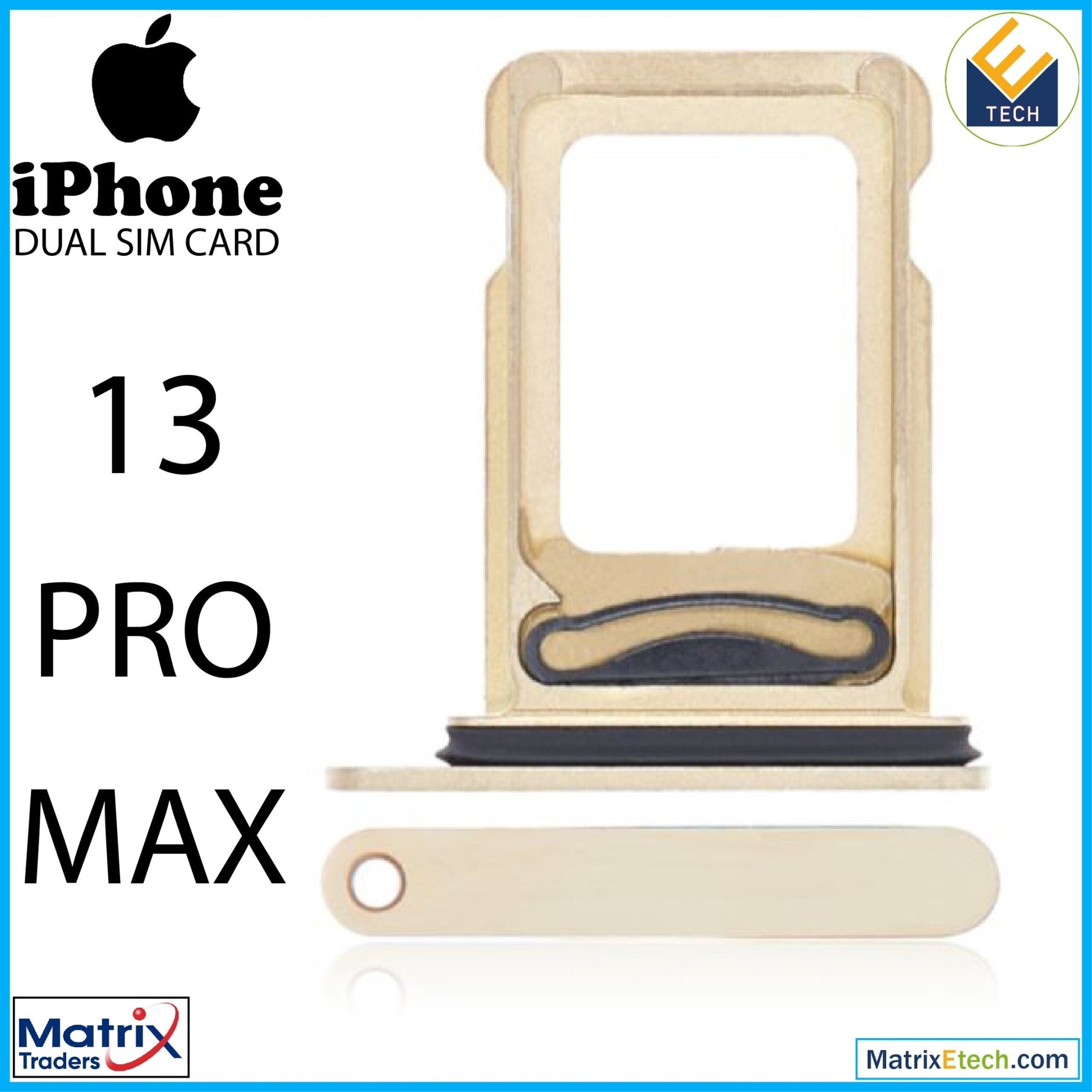 iPhone 13 Pro Max Dual Sim Card Tray (Normal) - Matrix Traders