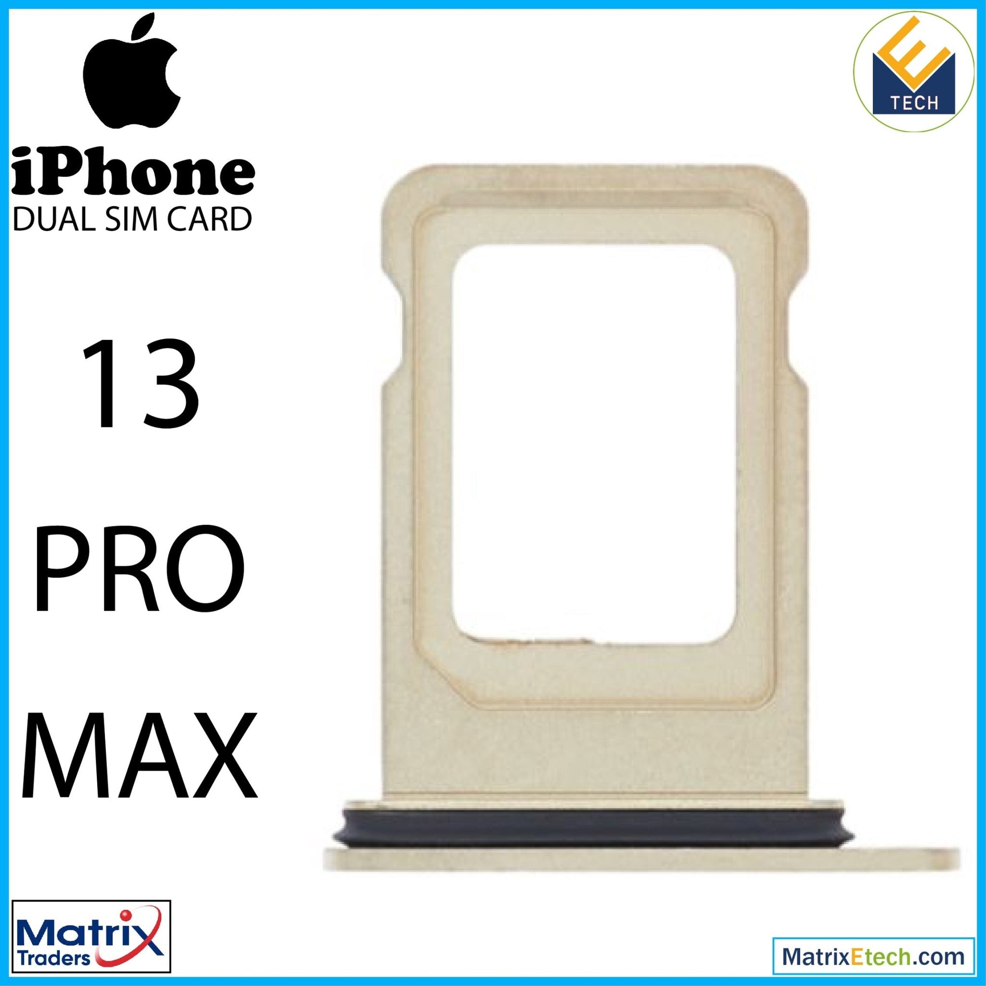 iPhone 13 Pro Max Dual Sim Card Tray (Normal) - Matrix Traders