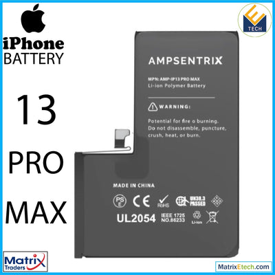 iPhone 13 Pro Max Replacement Battery (AmpSentrix Basic Extended) - Matrix Traders