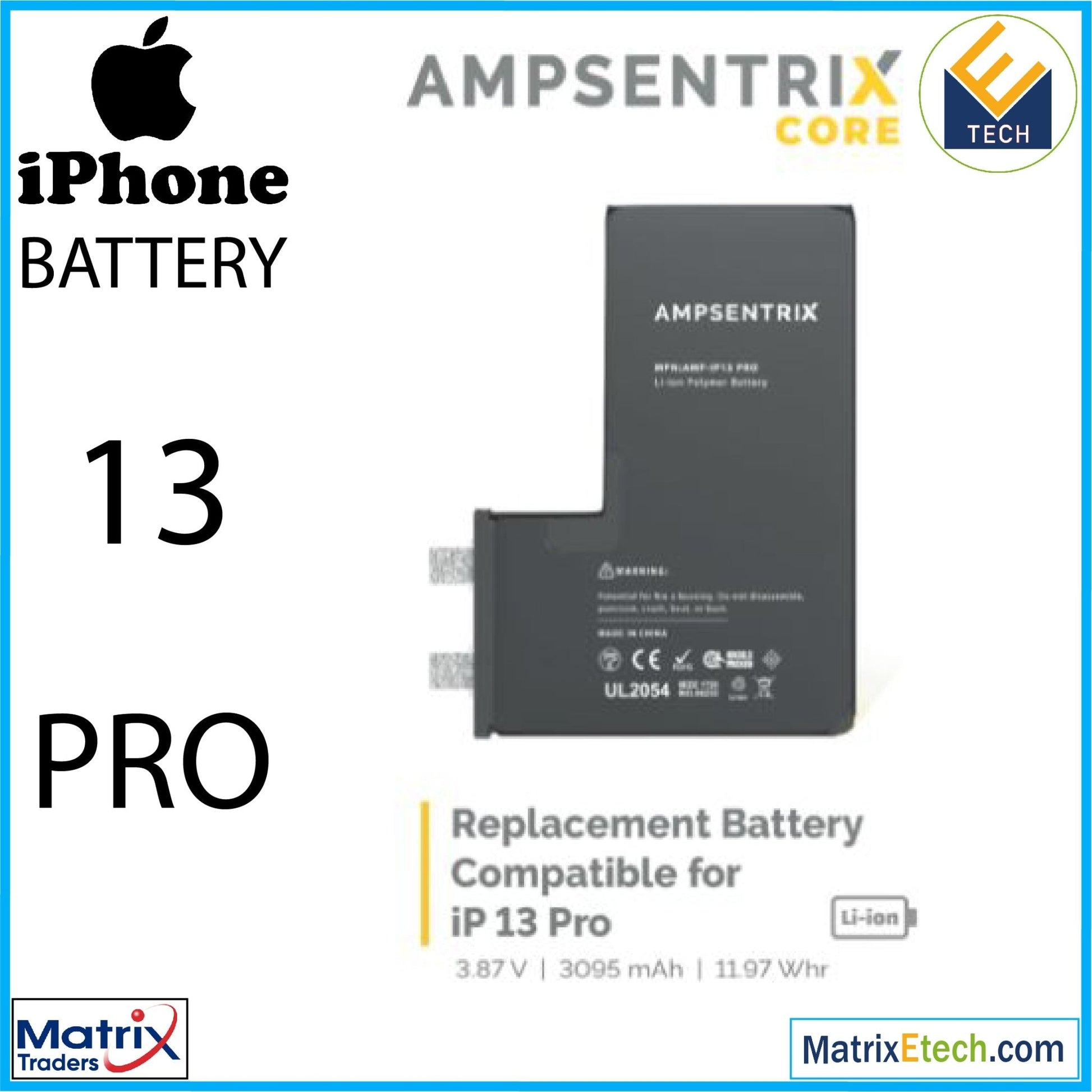 iPhone 13 Pro Replacement Battery Core - Matrix Traders