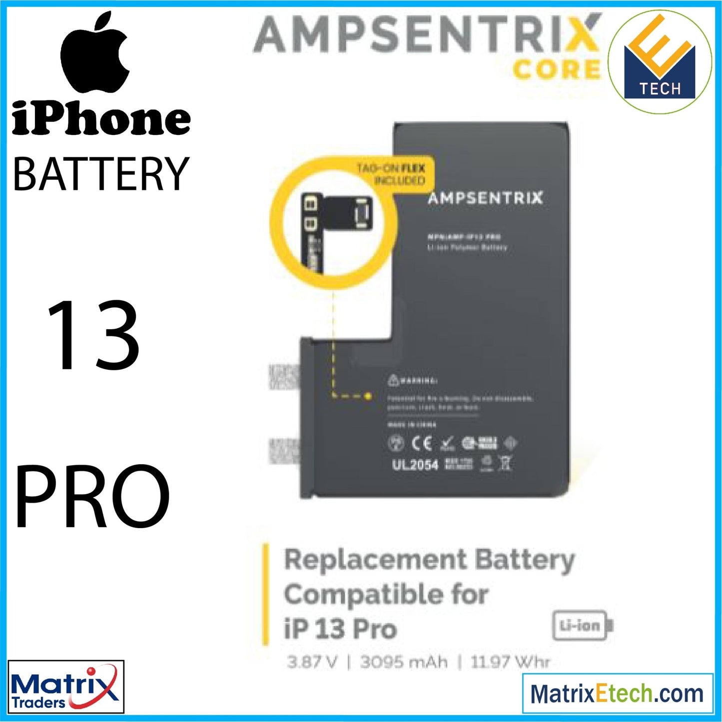 iPhone 13 Pro Replacement Battery Core - Matrix Traders