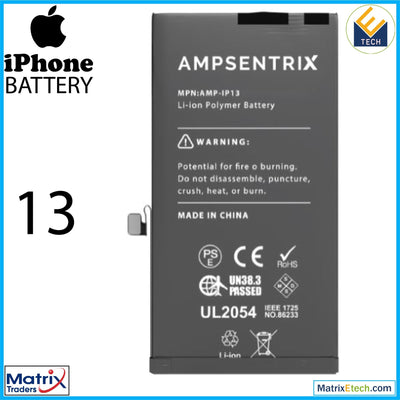 iPhone 13 Replacement Battery (AmpSentrix Basic Extended) - Matrix Traders