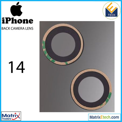 iPhone 14 Back Camera Lens (Glass Only) With Adhesive (2 Piece Set) (10 Pack) - Matrix Traders