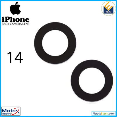 iPhone 14 Back Camera Lens (Glass Only) With Adhesive (2 Piece Set) - Matrix Traders