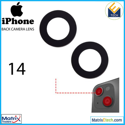 iPhone 14 Back Camera Lens (Glass Only) With Adhesive (2 Piece Set) - Matrix Traders