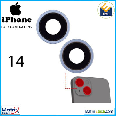 iPhone 14 Back Camera Lens With Bracket & Bezel (2 Piece Set) - Matrix Traders