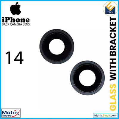 iPhone 14 Back Camera Lens With Bracket & Bezel (2 Piece Set) - Matrix Traders