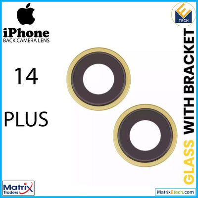 iPhone 14 Back Camera Lens With Bracket & Bezel (2 Piece Set) - Matrix Traders