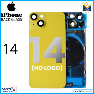 iPhone 14 Back Glass With Steel Plate (No Logo) - Matrix Traders