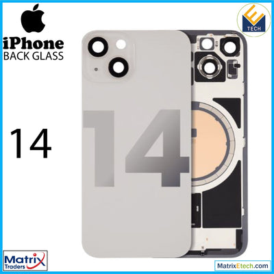 iPhone 14 Back Glass With Steel Plate (Used OEM Pull Grade A) - Matrix Traders