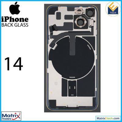 iPhone 14 Back Glass With Steel Plate (Used OEM Pull Grade A) - Matrix Traders