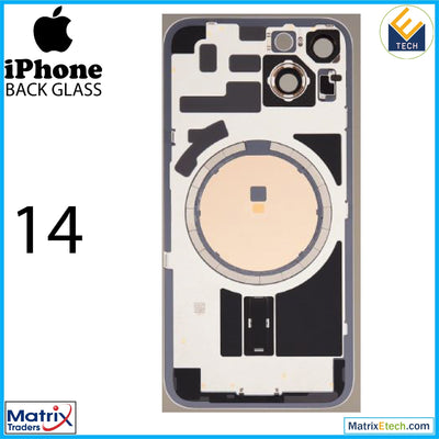 iPhone 14 Back Glass With Steel Plate (Used OEM Pull Grade A) - Matrix Traders