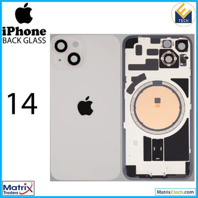 iPhone 14 Back Glass With Steel Plate (Used OEM Pull Grade A) - Matrix Traders