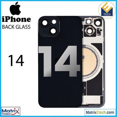 iPhone 14 Back Glass With Steel Plate (Used OEM Pull Grade C) - Matrix Traders