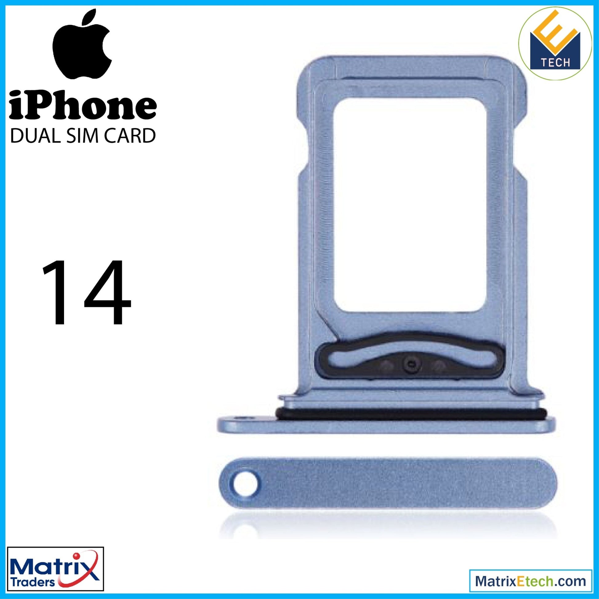 iPhone 14 Dual Sim Card Tray (Normal) - Matrix Traders