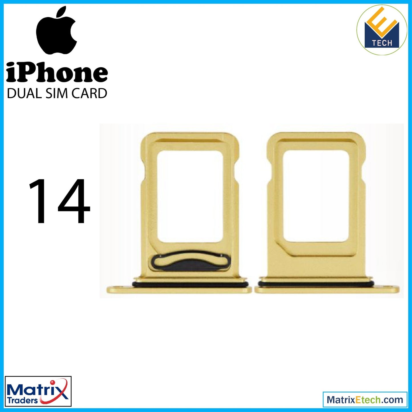 iPhone 14 Dual Sim Card Tray (Normal) - Matrix Traders