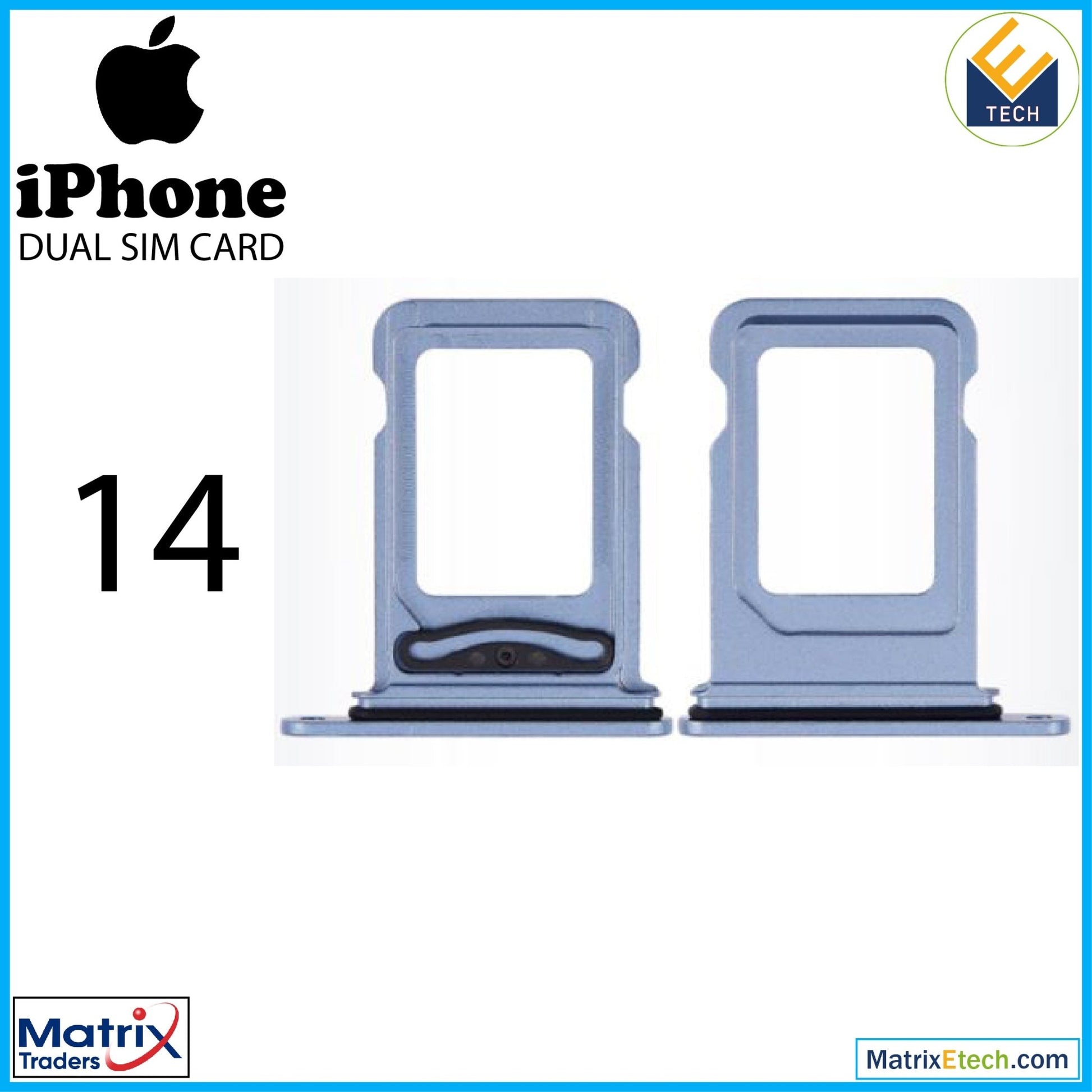 iPhone 14 Dual Sim Card Tray (Normal) - Matrix Traders