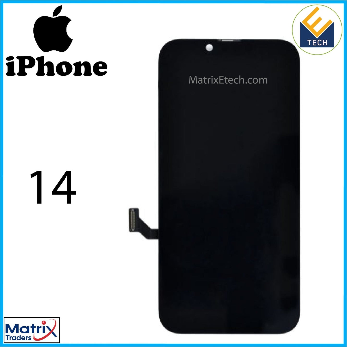 iPhone 14 OLED Assembly (Aftermarket Pro: XO7 Soft) - Matrix Traders