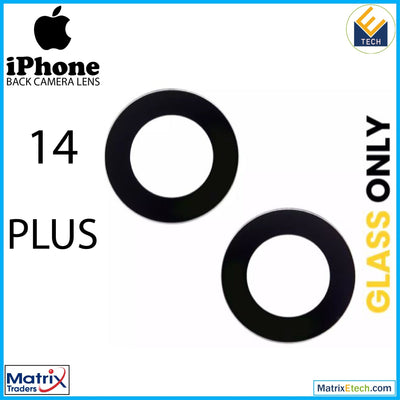 iPhone 14 Plus Back Camera Lens (Glass Only) With Adhesive (2 Piece Set) - Matrix Traders