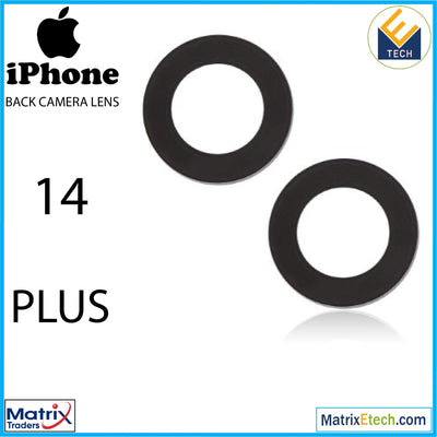 iPhone 14 Plus Back Camera Lens (Glass Only) With Adhesive (2 Piece Set) - Matrix Traders