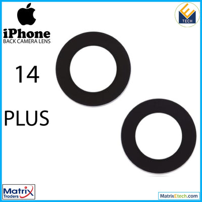 iPhone 14 Plus Back Camera Lens (Glass Only) With Adhesive (2 Piece Set) - Matrix Traders