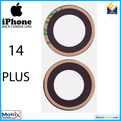 iPhone 14 Plus Back Camera Lens With Adhesive (2 Piece Set) (10 Pack) - Matrix Traders