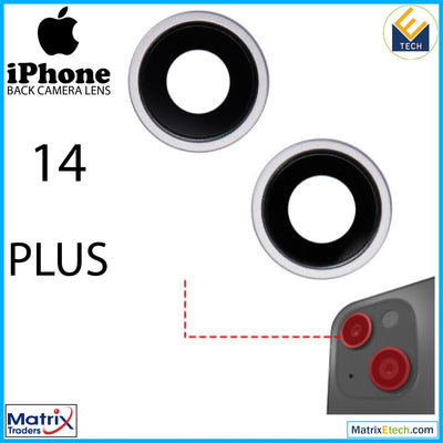 iPhone 14 Plus Back Camera Lens With Bracket & Bezel (2 Piece Set) - Matrix Traders