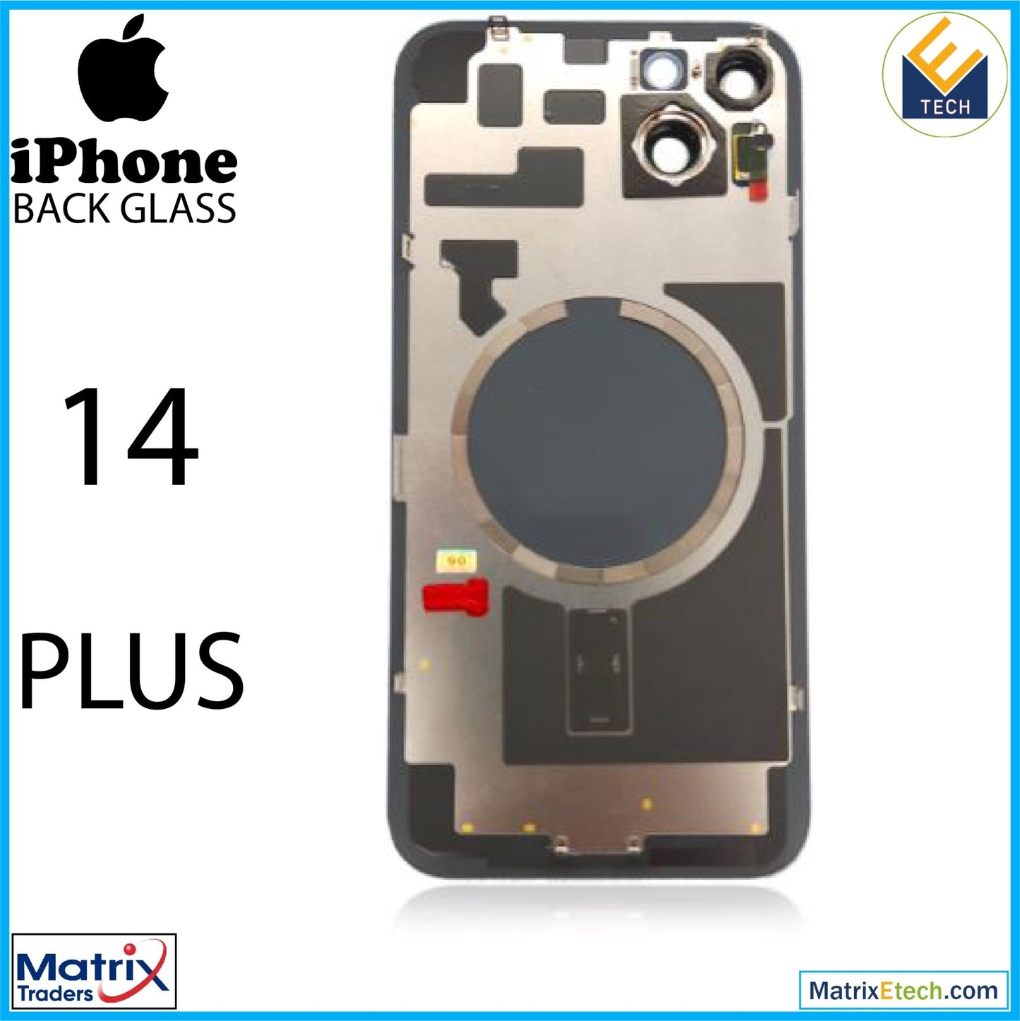 iPhone 14 Plus Back Glass With Steel Plate (Pull Grade A) - Matrix Traders