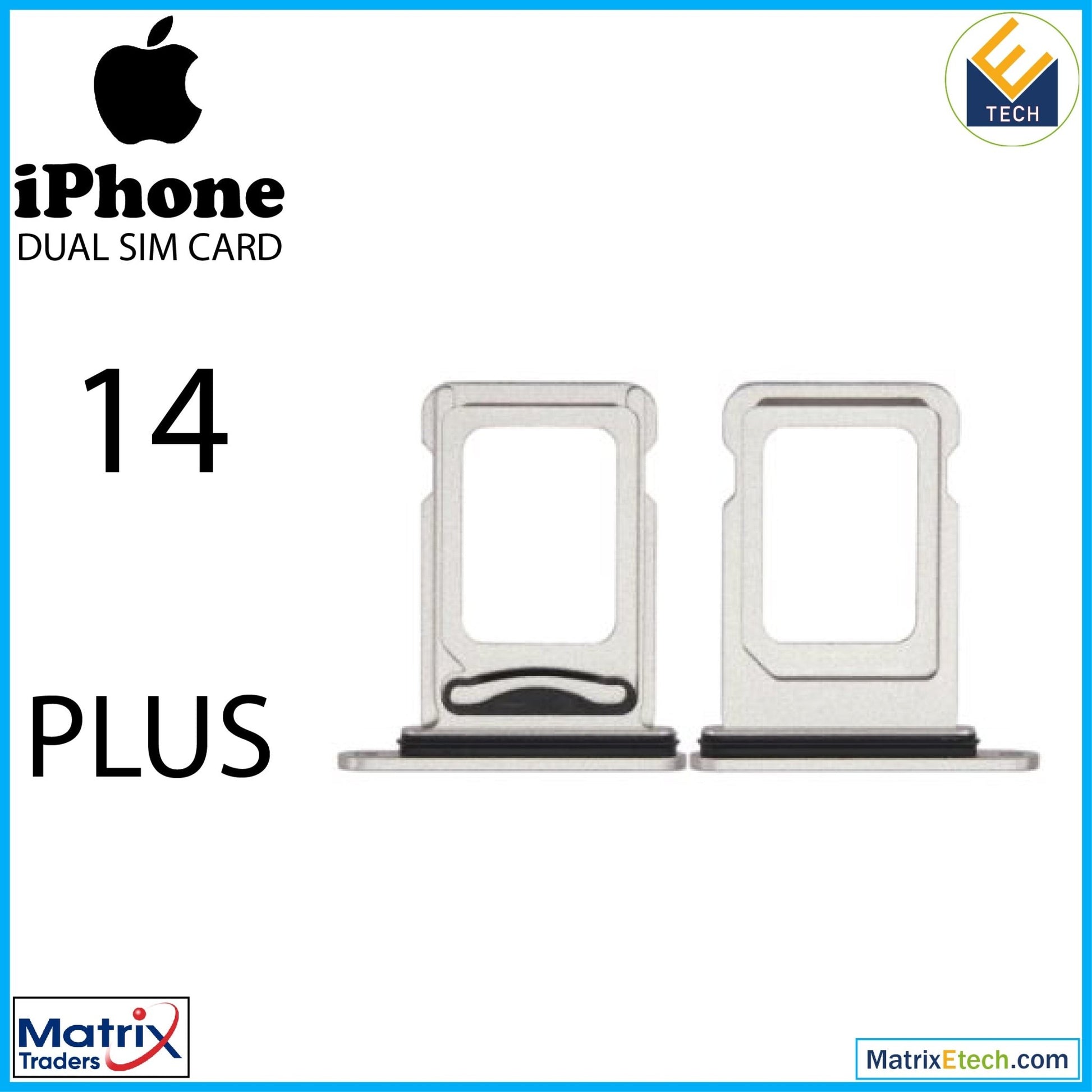 iPhone 14 Plus Dual Sim Card Tray (Normal) - Matrix Traders