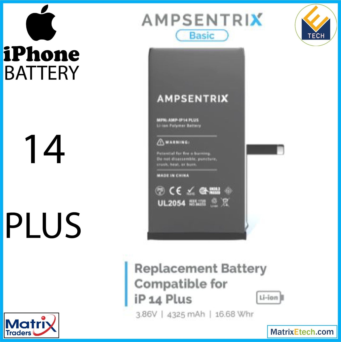 iPhone 14 Plus Replacement Battery - Matrix Traders