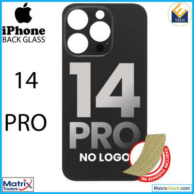 iPhone 14 Pro Back Glass With 3M Adhesive (Normal) - Matrix Traders