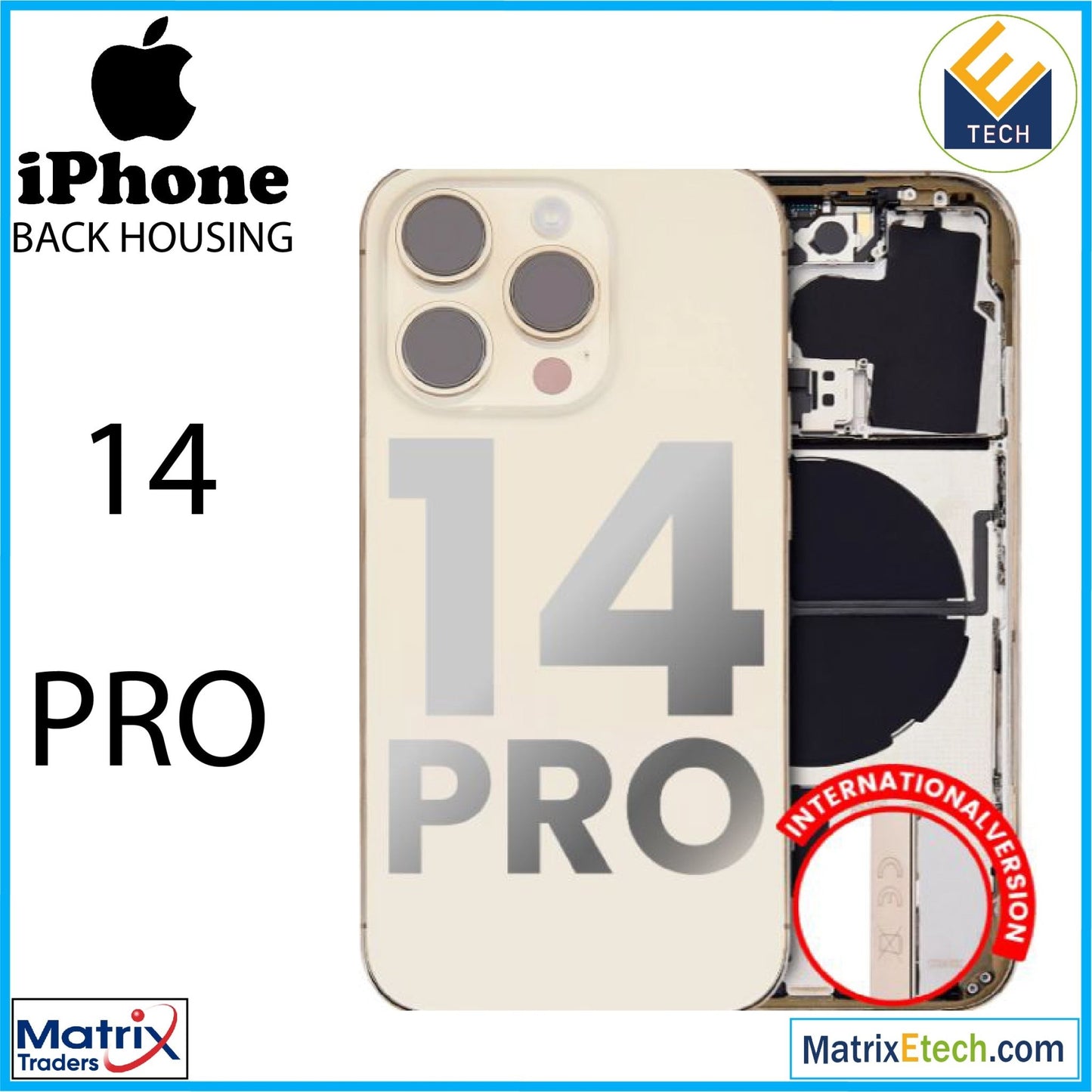 iPhone 14 Pro Back Housing W Small (International Version) - Matrix Traders