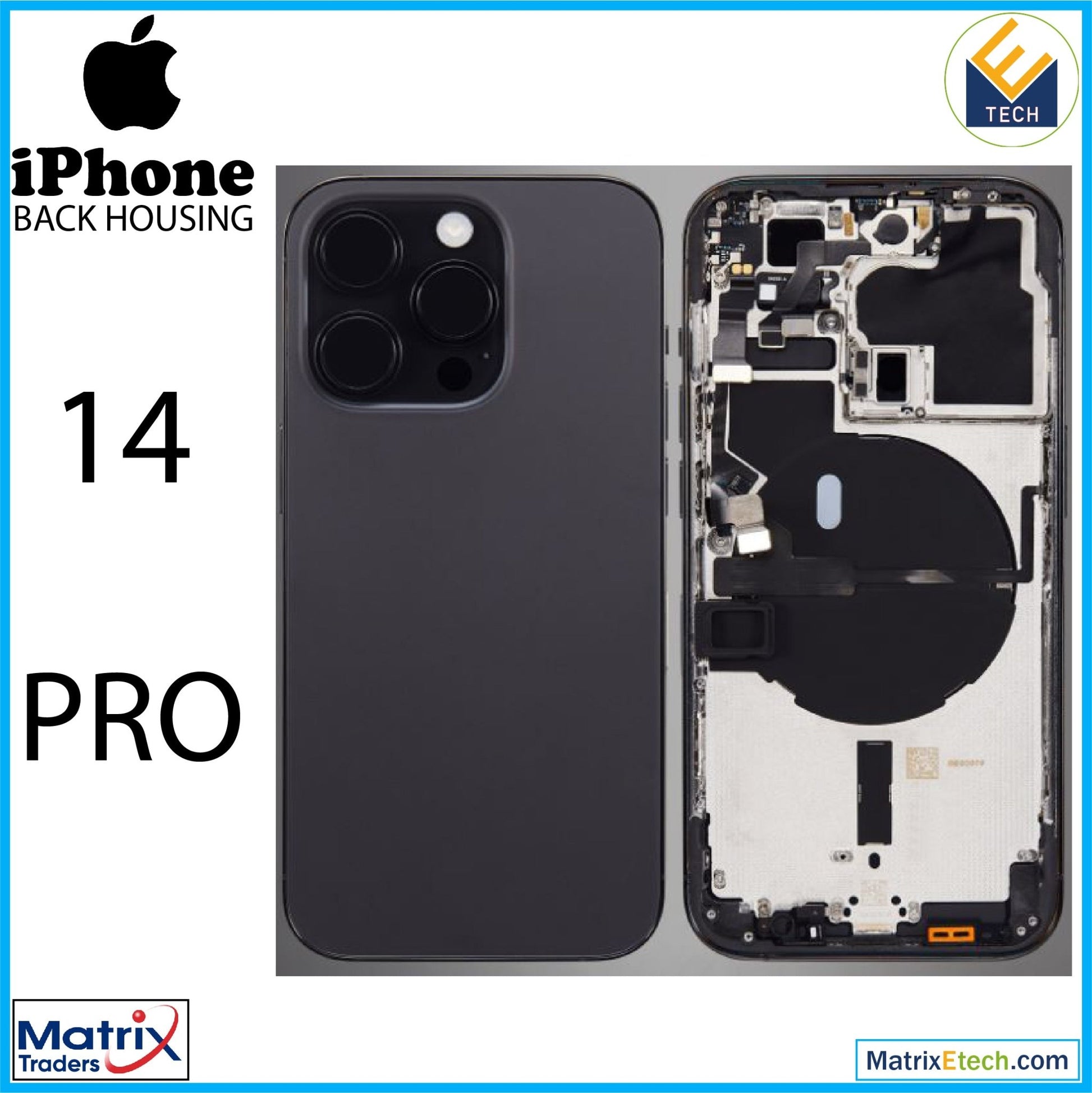 iPhone 14 Pro Back Housing W Small (International Version) - Matrix Traders