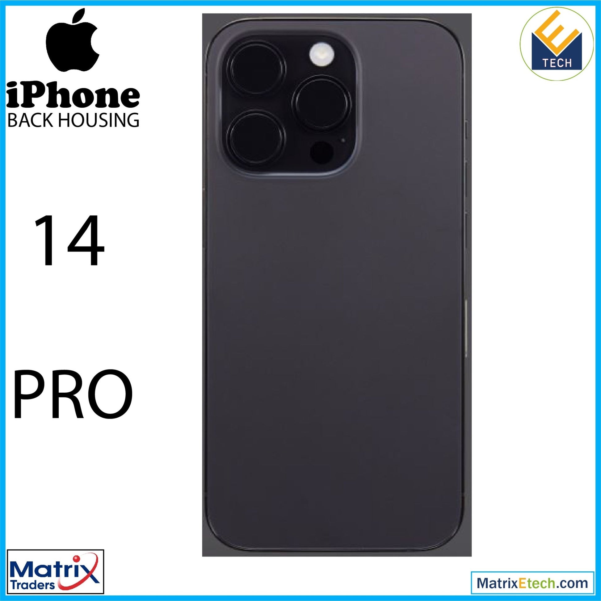 iPhone 14 Pro Back Housing W Small (International Version) - Matrix Traders