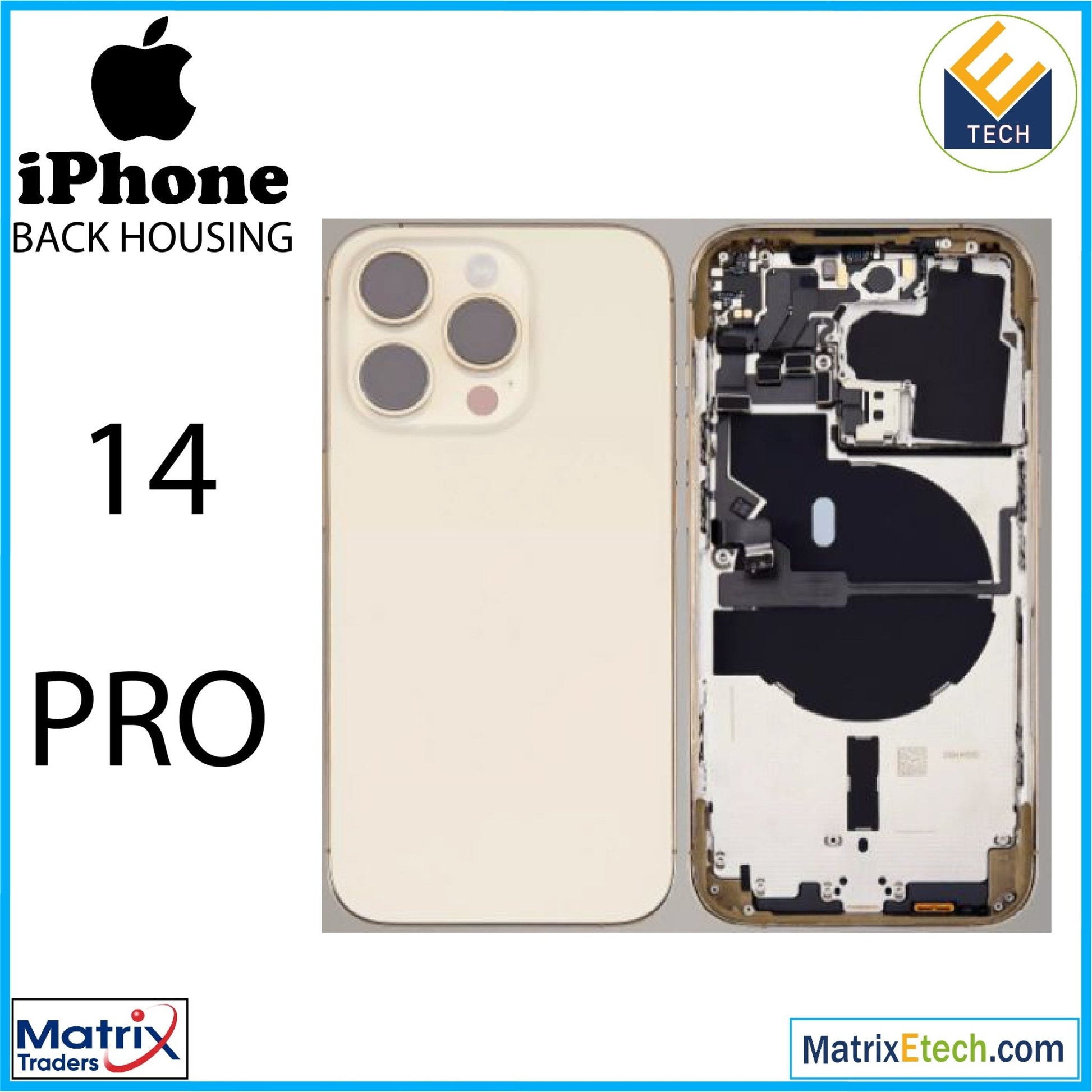 iPhone 14 Pro Back Housing W Small (International Version) - Matrix Traders