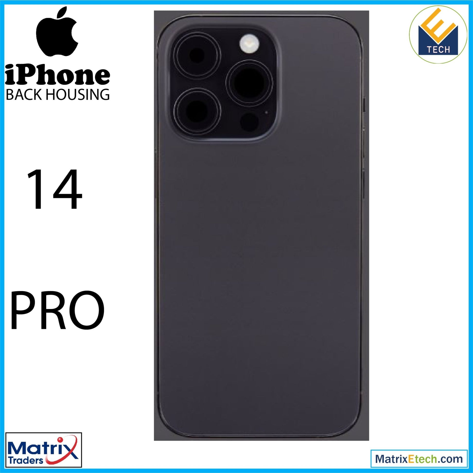 iPhone 14 Pro Back Housing W Small (U.S Version) - Matrix Traders