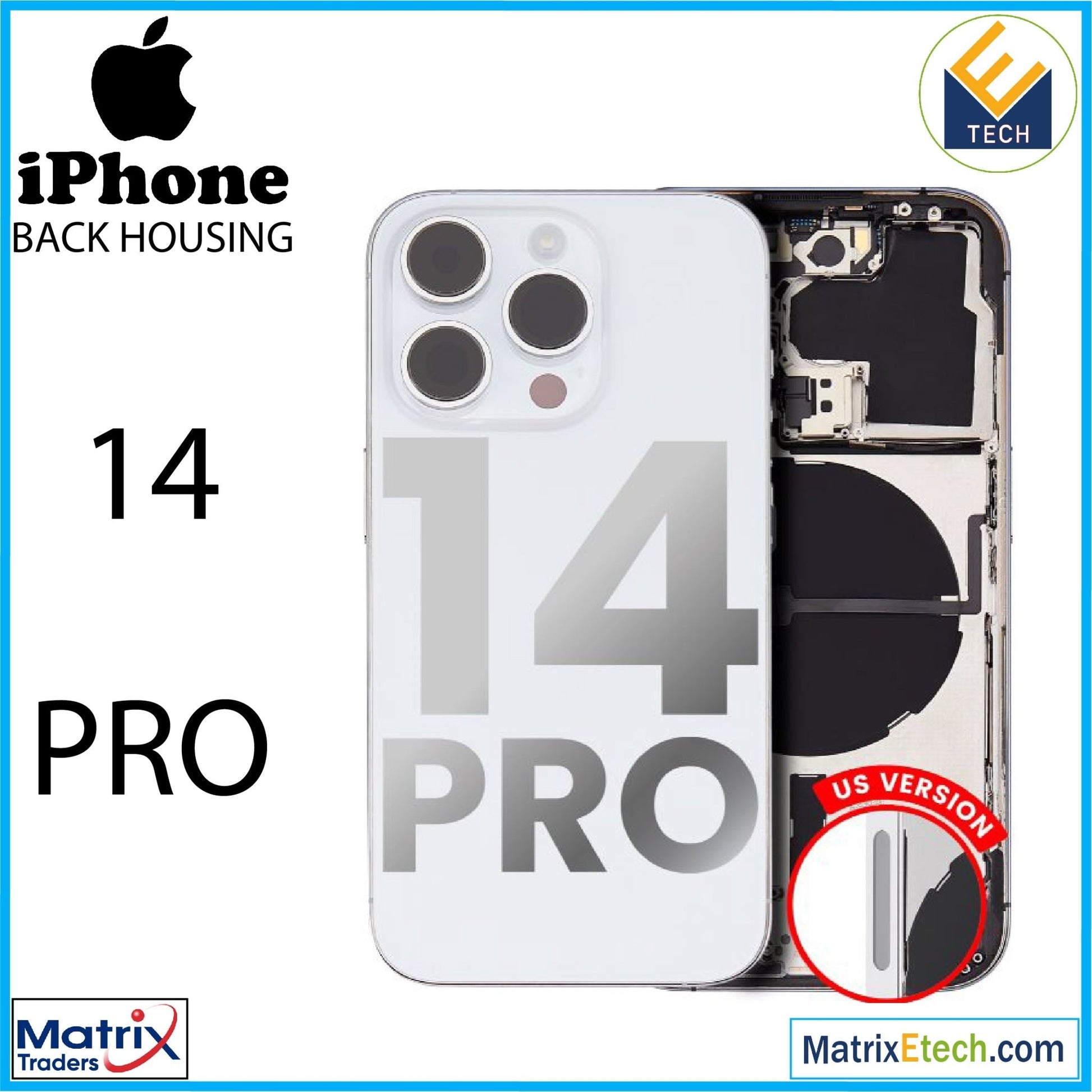 iPhone 14 Pro Back Housing W Small (U.S Version) - Matrix Traders