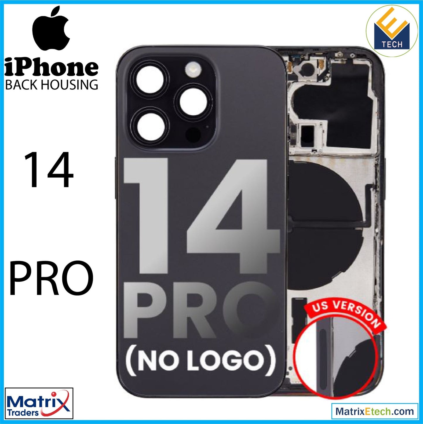 iPhone 14 Pro Back Housing W Small (U.S Version) - Matrix Traders