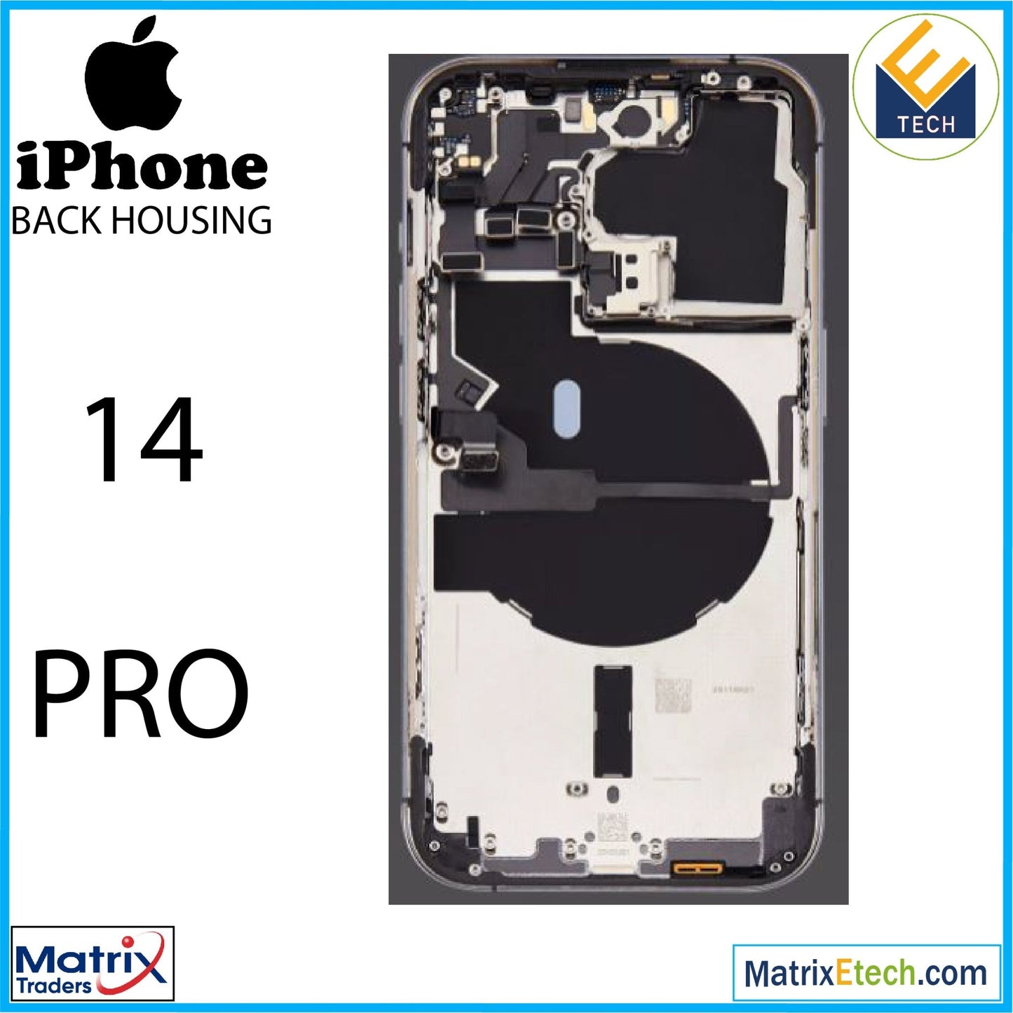 iPhone 14 Pro Back Housing W Small (U.S Version) - Matrix Traders