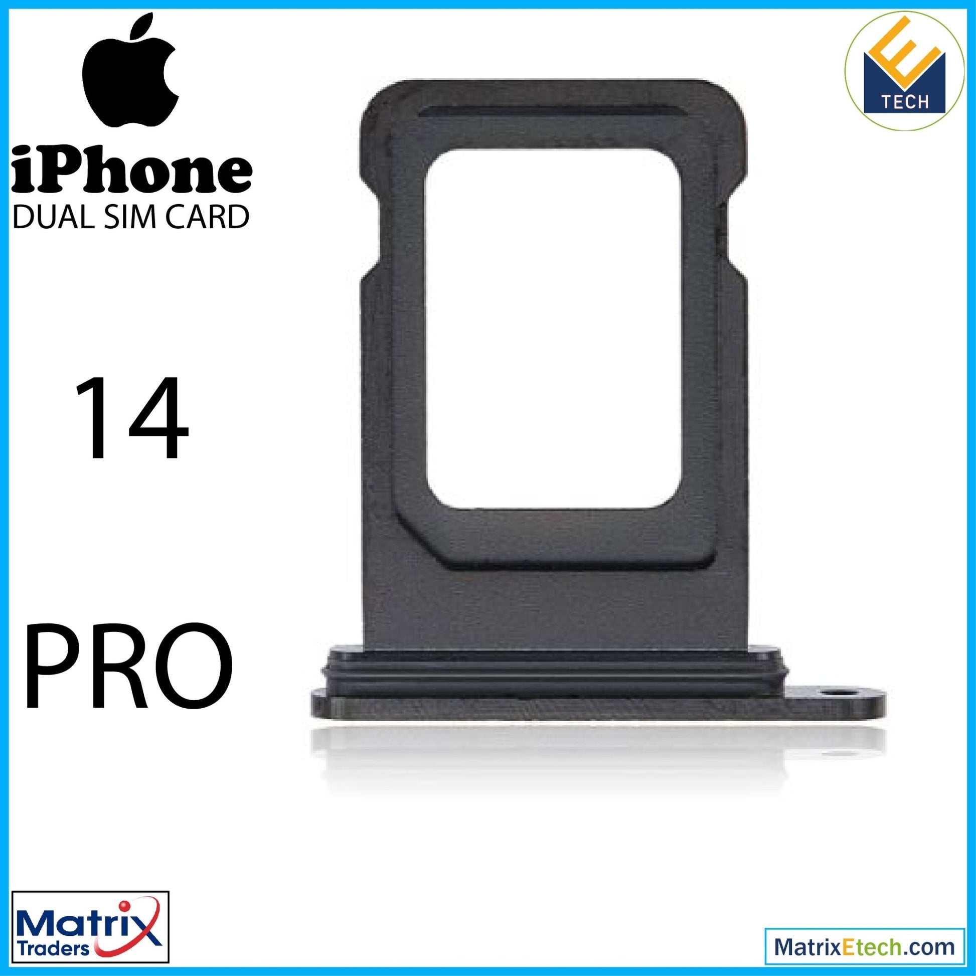 iPhone 14 Pro Dual Sim Card Tray (Normal) - Matrix Traders