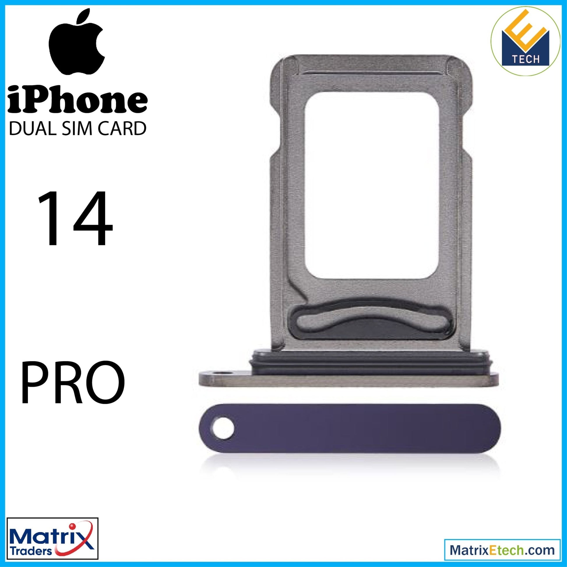 iPhone 14 Pro Dual Sim Card Tray (Normal) - Matrix Traders