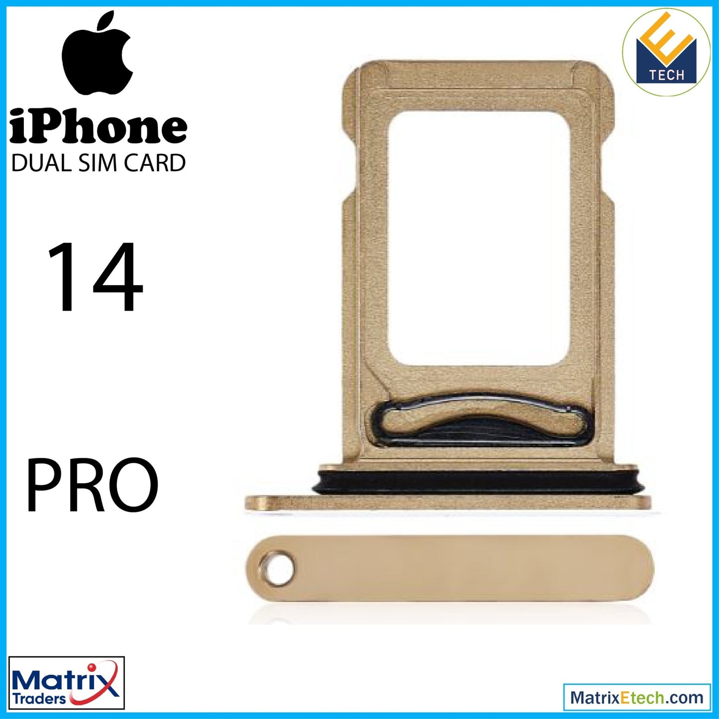 iPhone 14 Pro Dual Sim Card Tray (Normal) - Matrix Traders