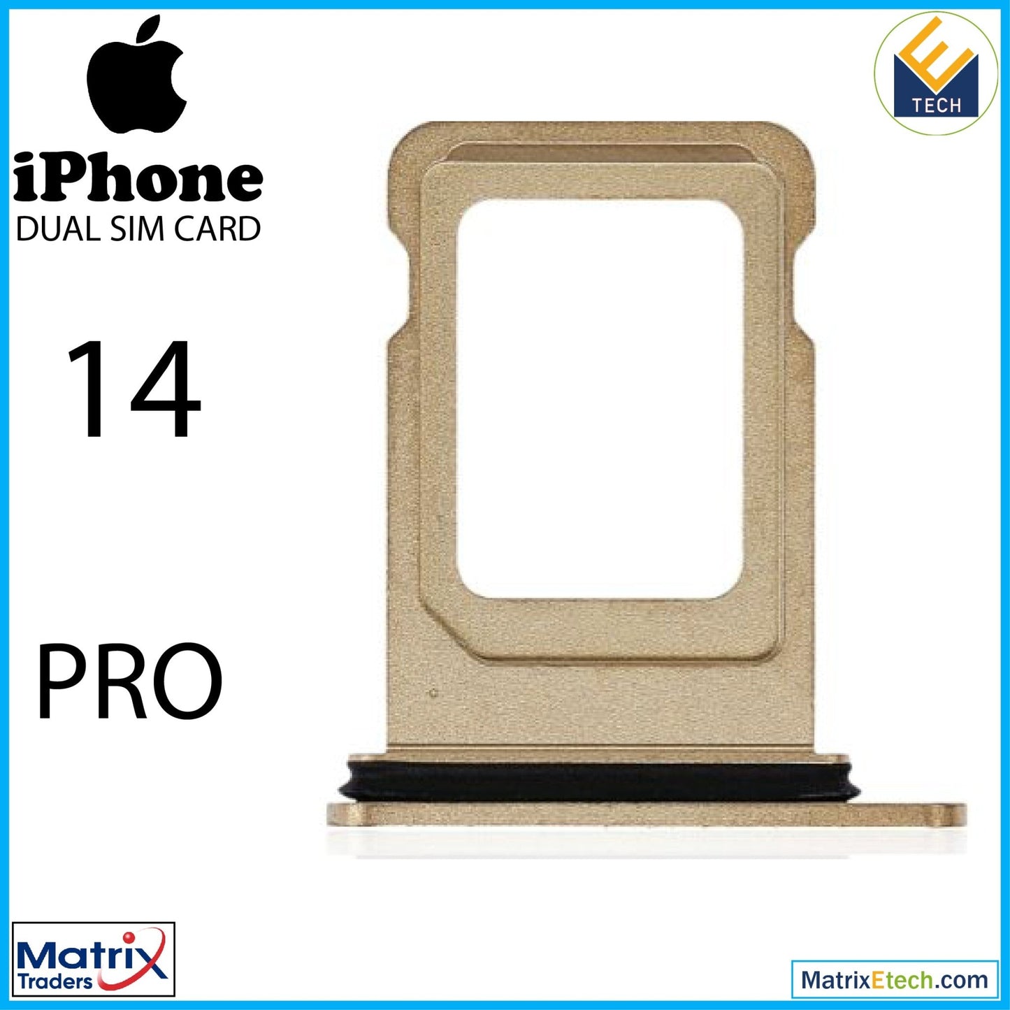 iPhone 14 Pro Dual Sim Card Tray (Normal) - Matrix Traders