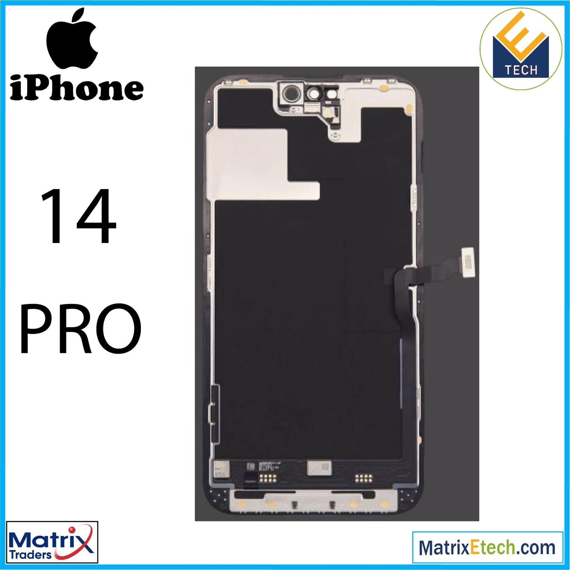 iPhone 14 Pro LCD Screen Replacement Assembly (Aftermarket) - Matrix Traders