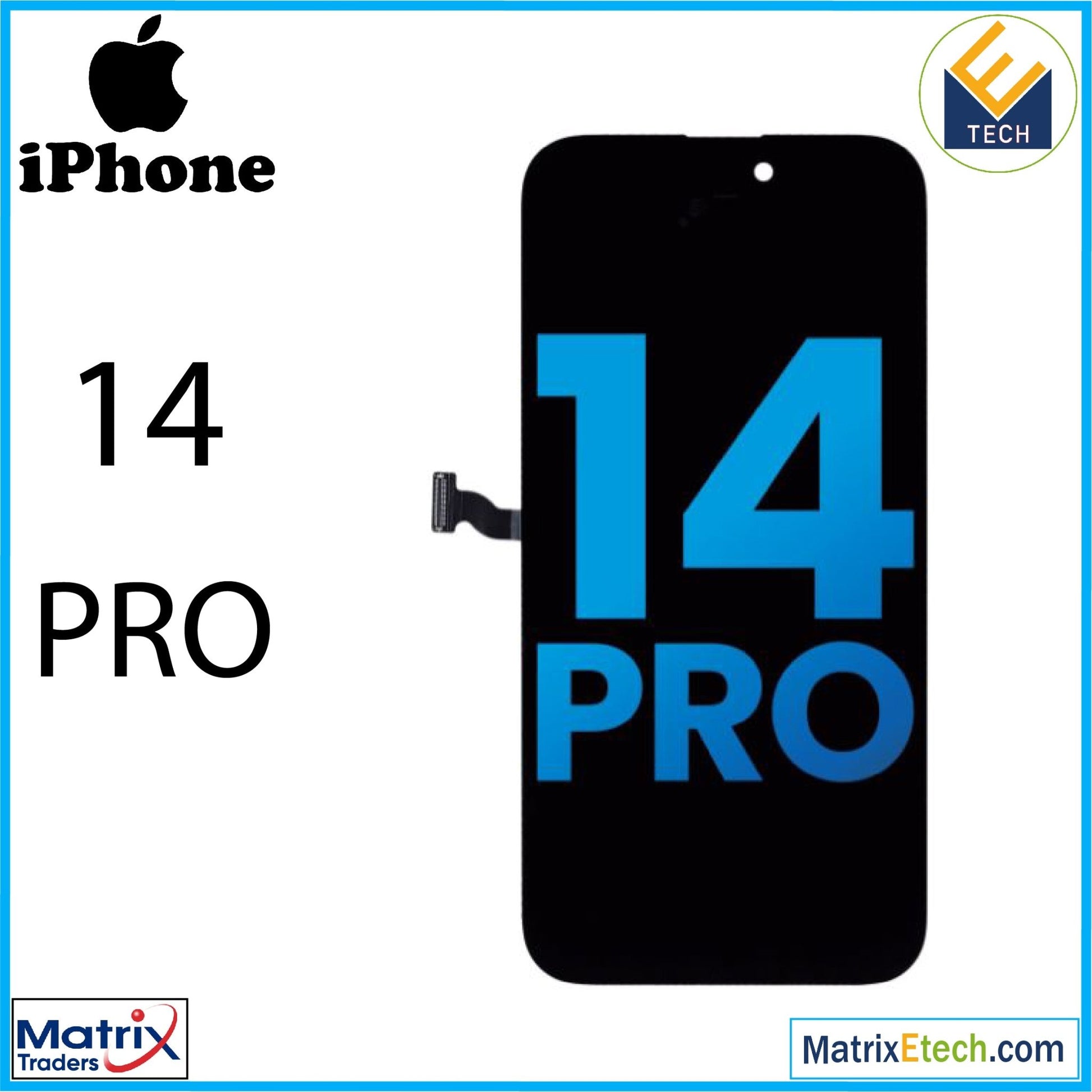 iPhone 14 Pro LCD Screen Replacement Assembly (Aftermarket) - Matrix Traders