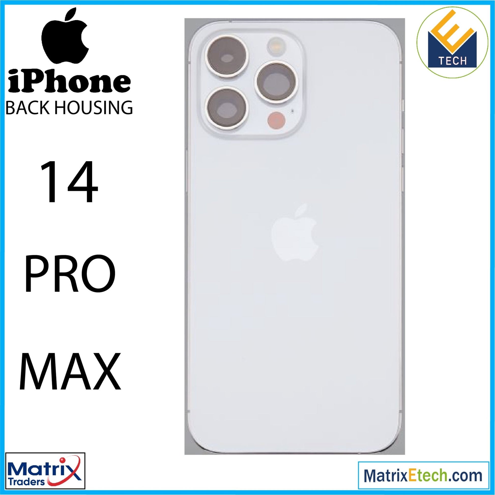 iPhone 14 Pro Max Back Housing W Small (International Version) - Matrix Traders