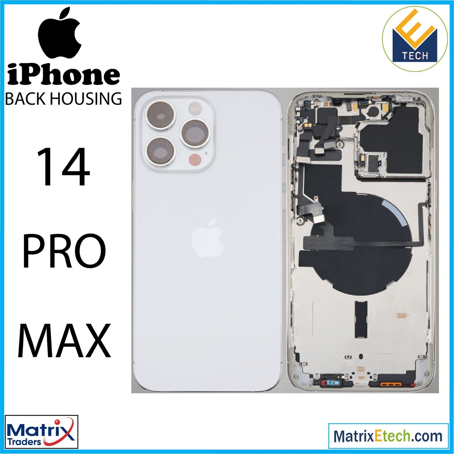 iPhone 14 Pro Max Back Housing W Small (International Version) - Matrix Traders