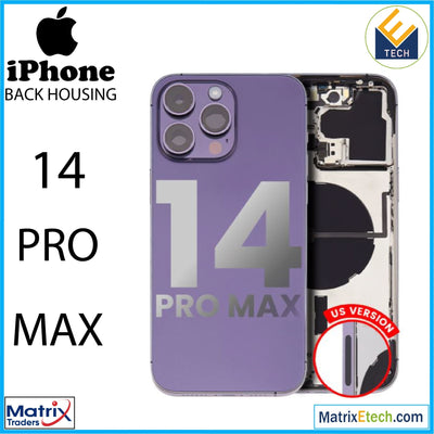 iPhone 14 Pro Max Back Housing W Small Pre - Installed (U.S Version) - Matrix Traders