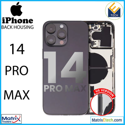 iPhone 14 Pro Max Back Housing W Small Pre - Installed (U.S Version) - Matrix Traders